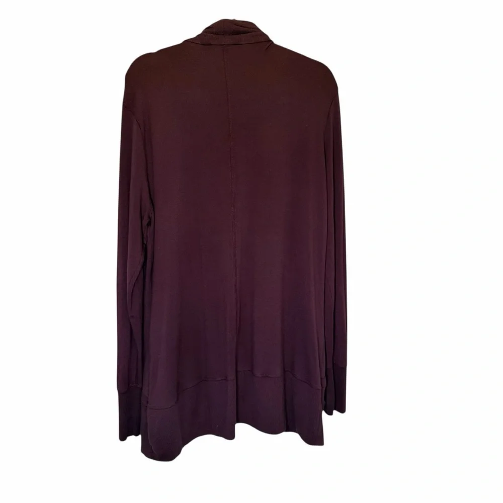 Athleta Open-Front Drape Cardigan - Plum - Picture 5 of 15